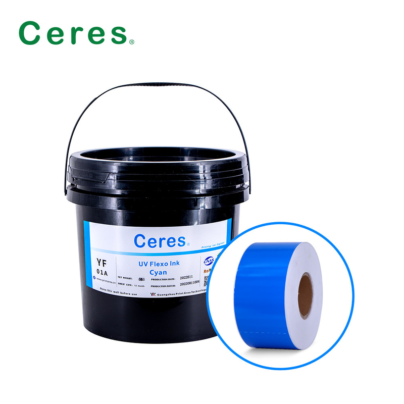 حبر UV Flexo CMYK وألوان بانتون لطباعة الملصقات