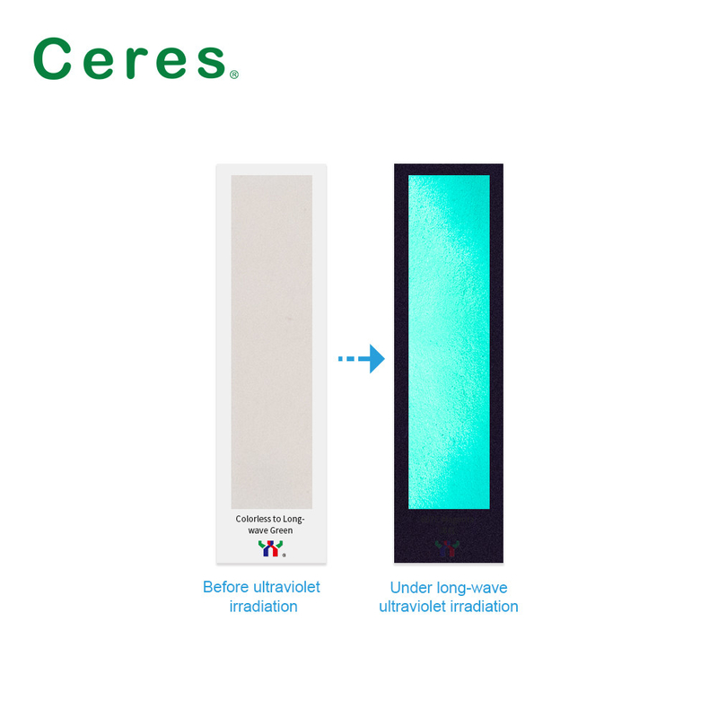 800nm Ceres UV حبر غير مرئي عديم اللون إلى أخضر عادي جاف