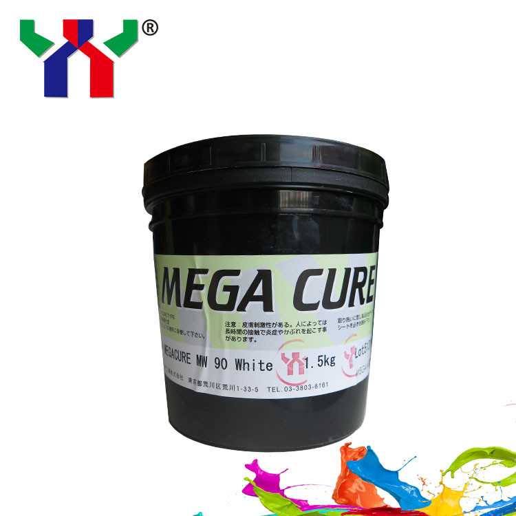 الحبر الأبيض المنسحب 1 كيلوغرام علبة حبر طباعة UV معالج Msds NW90 جفاف سريع