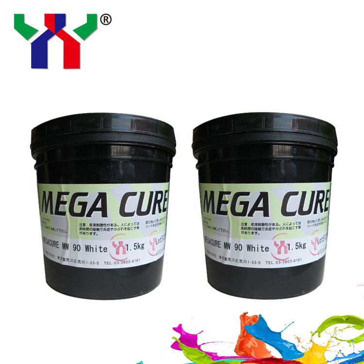 الحبر الأبيض المنسحب 1 كيلوغرام علبة حبر طباعة UV معالج Msds NW90 جفاف سريع