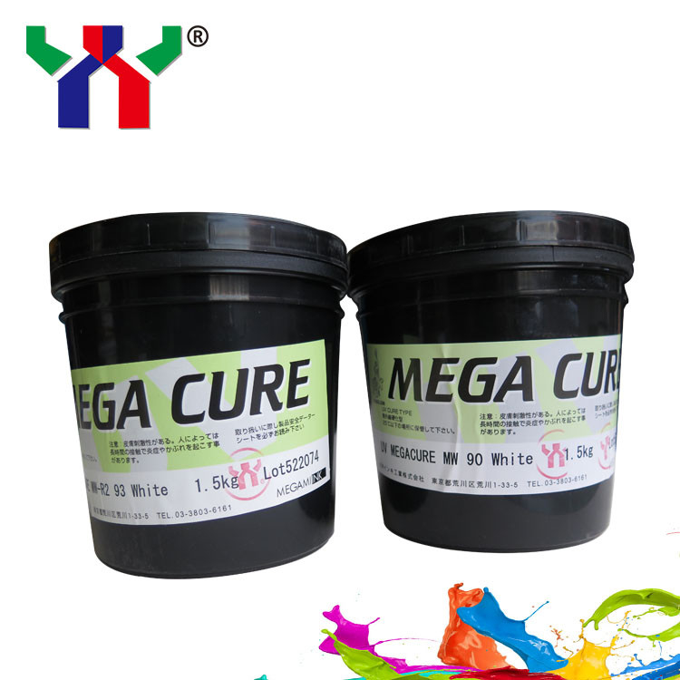 الحبر الأبيض المنسحب 1 كيلوغرام علبة حبر طباعة UV معالج Msds NW90 جفاف سريع