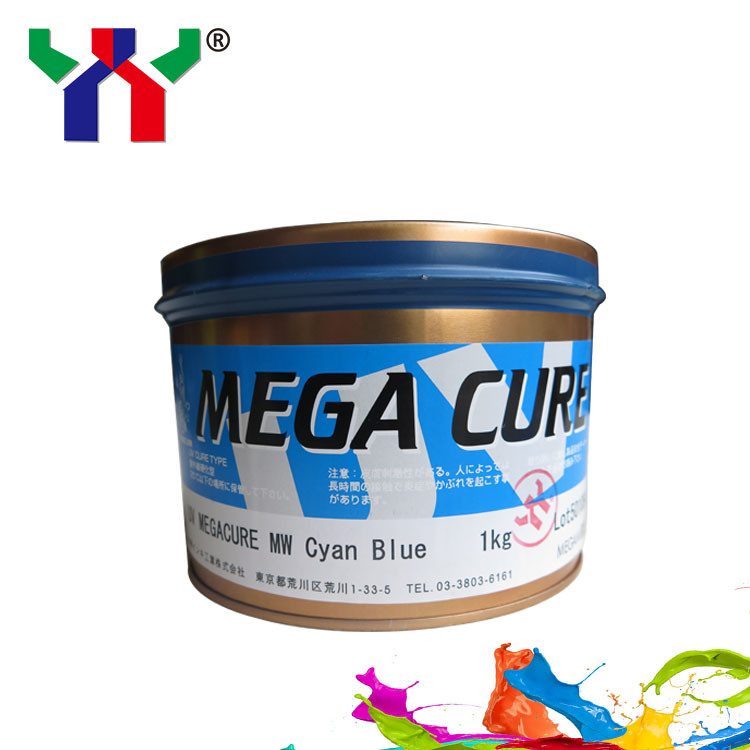 حبر ميغامي ميغا كير UV Offset Ink CMYK حبر تجفيف سريع للطباعة البلاستيكية