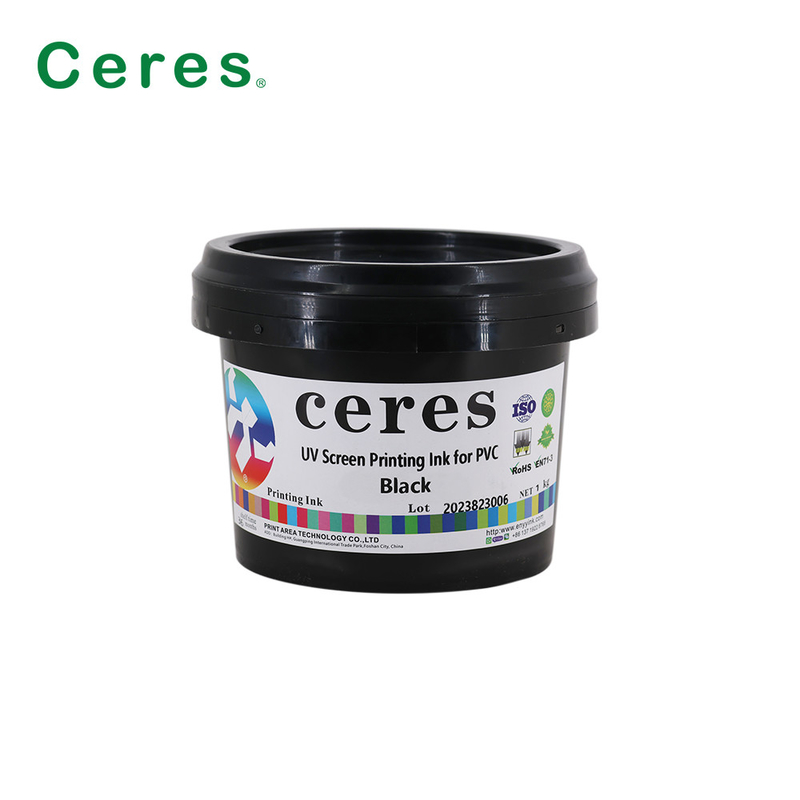 حبر طباعة الشاشة CMYK UV للزجاج البلاستيكي PP PE PET LDPE HDPE