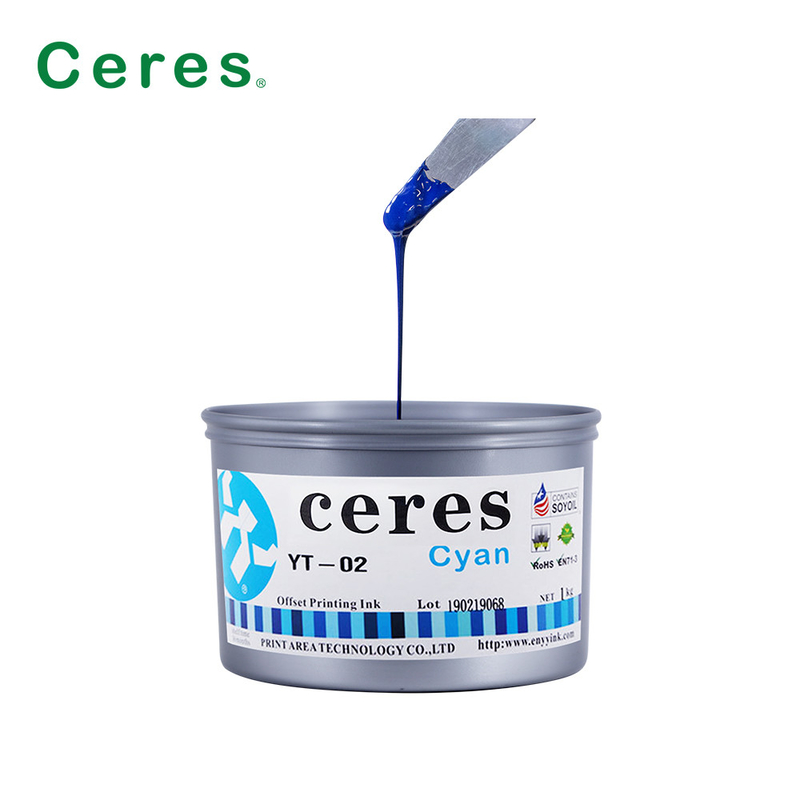 الألوان الساطعة الحبر الطباعي المنسحب الورق الملمع العالي الحبر Cmyk الماجنتة