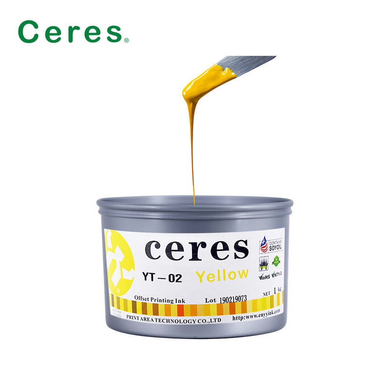 الألوان الساطعة الحبر الطباعي المنسحب الورق الملمع العالي الحبر Cmyk الماجنتة