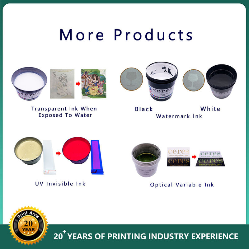 حبر غير مرئي للأشعة فوق البنفسجية للطباعة الأوفست من غير ملون إلى أخضر العشب