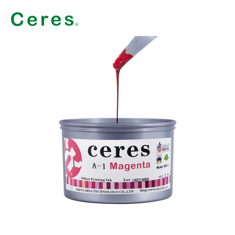 سيرس A-1 غير سامة لامعة عالية مدة صلاحية عامين فول الصويا الحبر المنسحب للطباعة لون CMYK