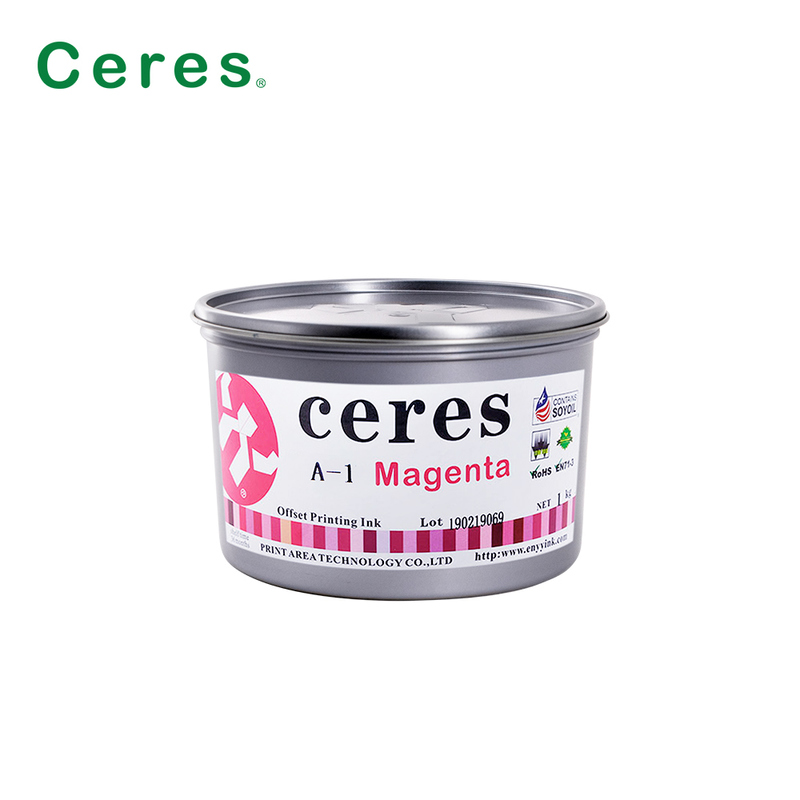 سيرس A-1 غير سامة لامعة عالية مدة صلاحية عامين فول الصويا الحبر المنسحب للطباعة لون CMYK