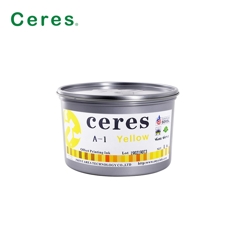 سيرس A-1 غير سامة لامعة عالية مدة صلاحية عامين فول الصويا الحبر المنسحب للطباعة لون CMYK