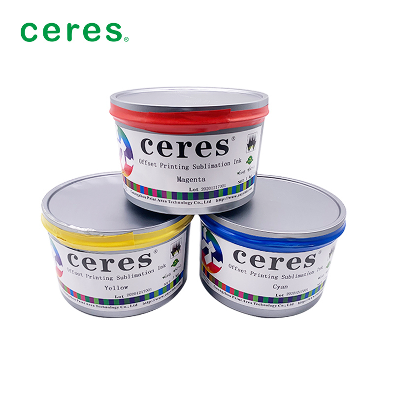 حبر التسامي باللون الأرجواني لطباعة الأوفست مع درجة حرارة نقل 180-220 درجة ووزن ورق 70-110 جرام لاختلاف ألوان صغير