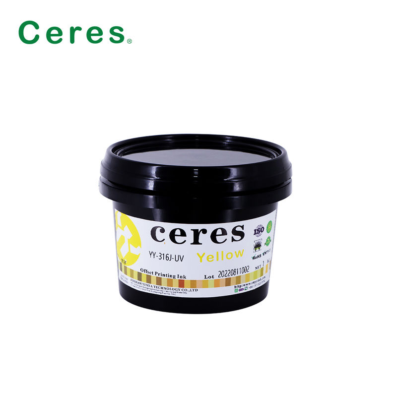 حبر طباعة أوفست معتمد EN71-3 من الدرجة A+ بالأشعة فوق البنفسجية مع صلاحية لمدة سنة واحدة لطباعة CMYK عالية الجودة