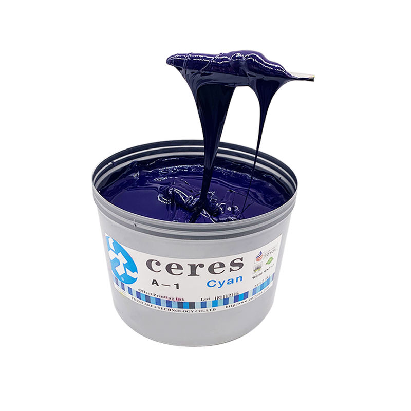 حبر طباعة أوفست الصويا عالي اللمعان وكثافة الألوان مع ضمان لمدة 24 شهرًا لأي ورق