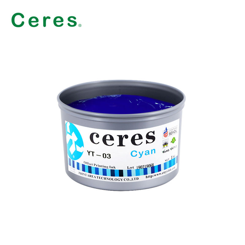 حبر أوفست فول الصويا سريع الجفاف وصديق للبيئة ولامع للغاية لطباعة CMYK من Ceres YT-03