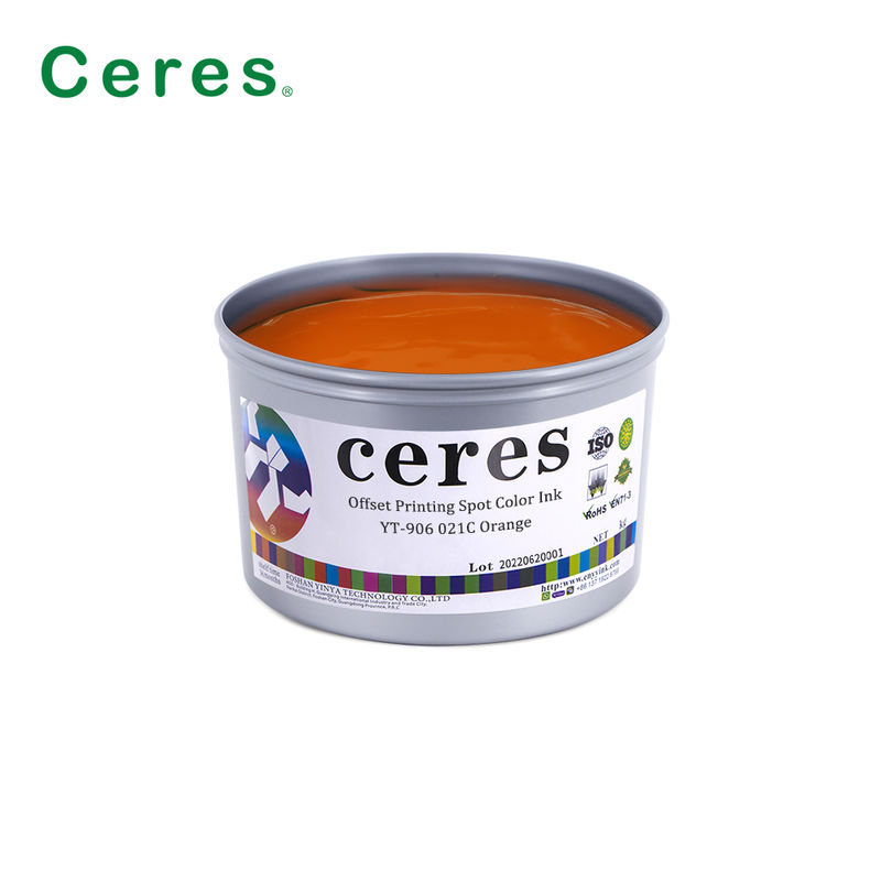 الطلاء الجاف السريع YT-905 الحمراء الدافئة Pantone Spot Color Offset Printing Ink with High Opacity
