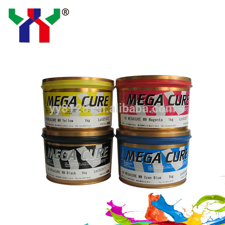 حبر أوفست قوي اللمعان PE PET UV حبر 1kg قنينة Pvc الطباعة Cmyk الألوان