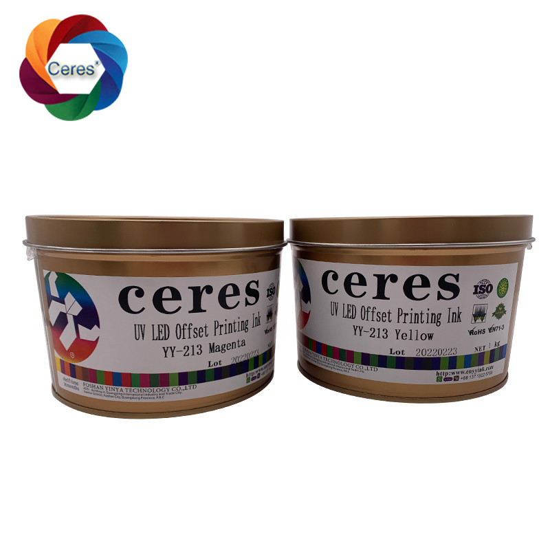 MSDS UV Offset Ink Ceres 1 Kg Can Solvent Based Ink YY-213 جفاف سريع