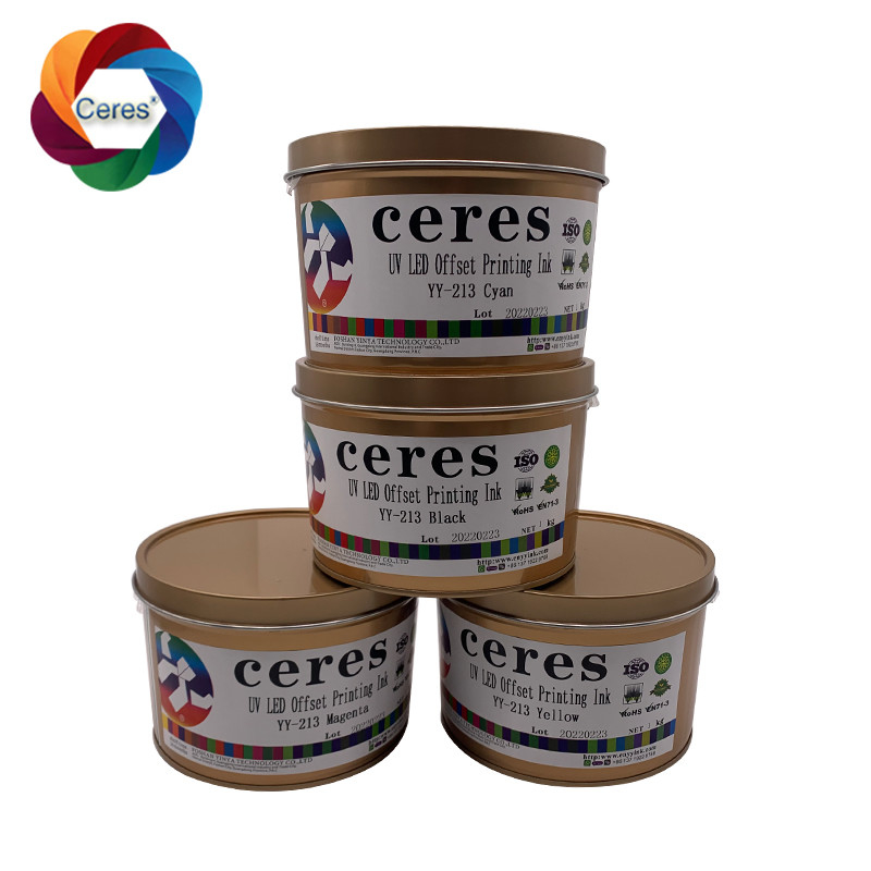 MSDS UV Offset Ink Ceres 1 Kg Can Solvent Based Ink YY-213 جفاف سريع