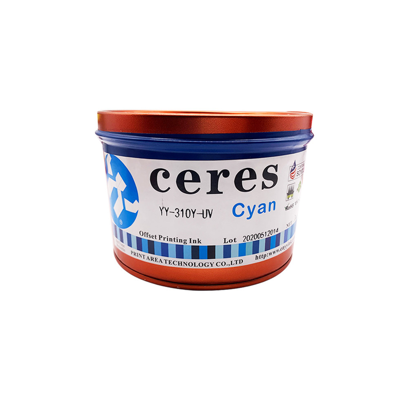 1 كيلوغرام يمكن أن يكون UV Offset Printing Ink CMYK Reflex Blue Spot Color Ink على أساس المذيب