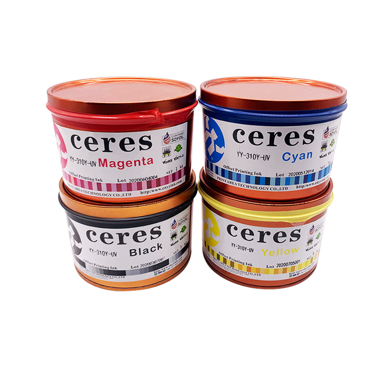 1 كيلوغرام يمكن أن يكون UV Offset Printing Ink CMYK Reflex Blue Spot Color Ink على أساس المذيب